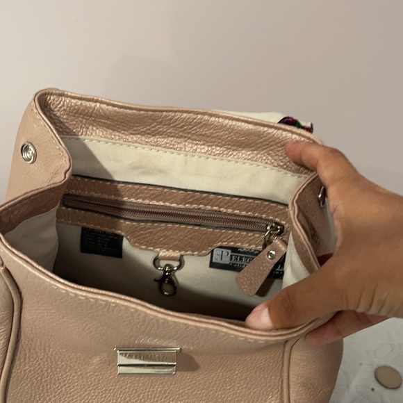 Stylish Leather & Embroidery Backpack - Picture 4 of 10